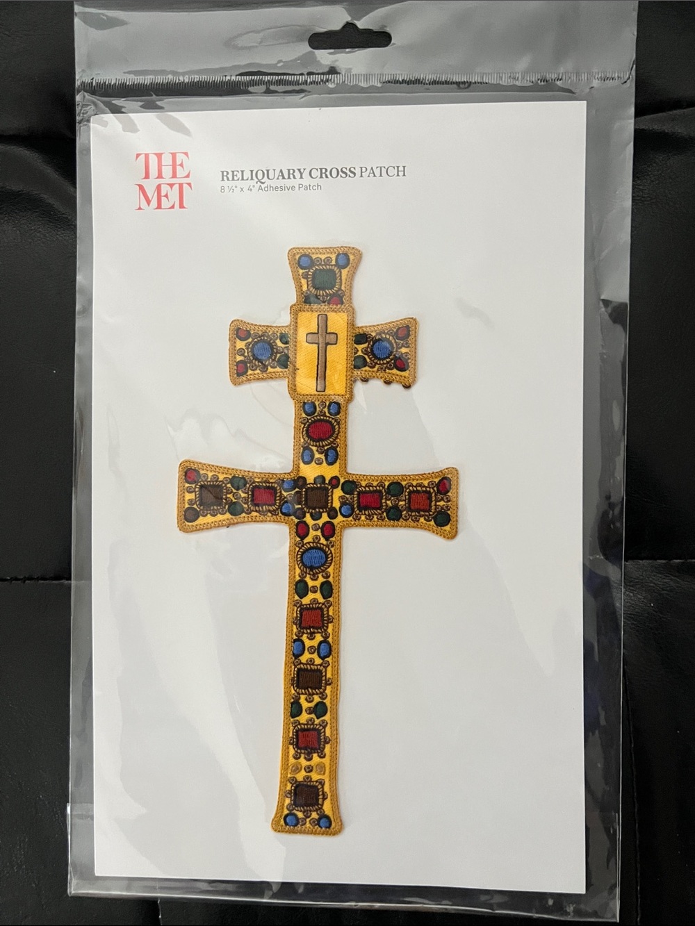 The Met Gold Reliquary Cross Adhesive Patch - Decorative Women’s Accessory